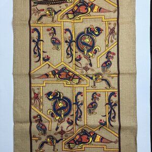 NWOT Linanne Ireland Irish Linen Tea Towel or  Wall Handing Medieval History